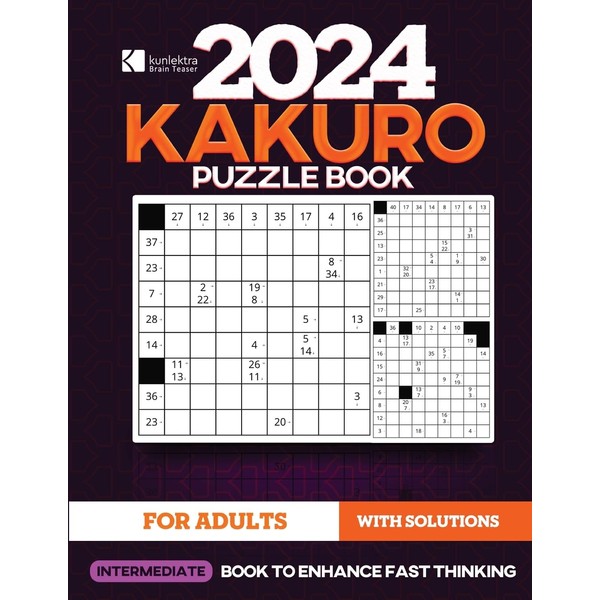 Kunlektra Brain Teaser 11 x 11 Kakuro Puzzle Book For