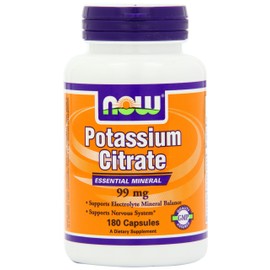 NOW Potassium Citrate 99 mg,180 Capsules