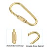 PATIKIL Brass Key Ring, Pack of 4 Screw Lock Carabiner