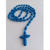 Nylon Rosary Knotted cord Blue