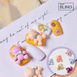 Cute Teddy Bear Primary Color Bear Nail Charms / 큐티 곰돌이 원색 컬러 곰 네일파츠