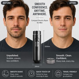 USB Rechargeable Electric Razor for Men – Compact Wet & Dry Shaver for Home, Car & Travel Grooming
