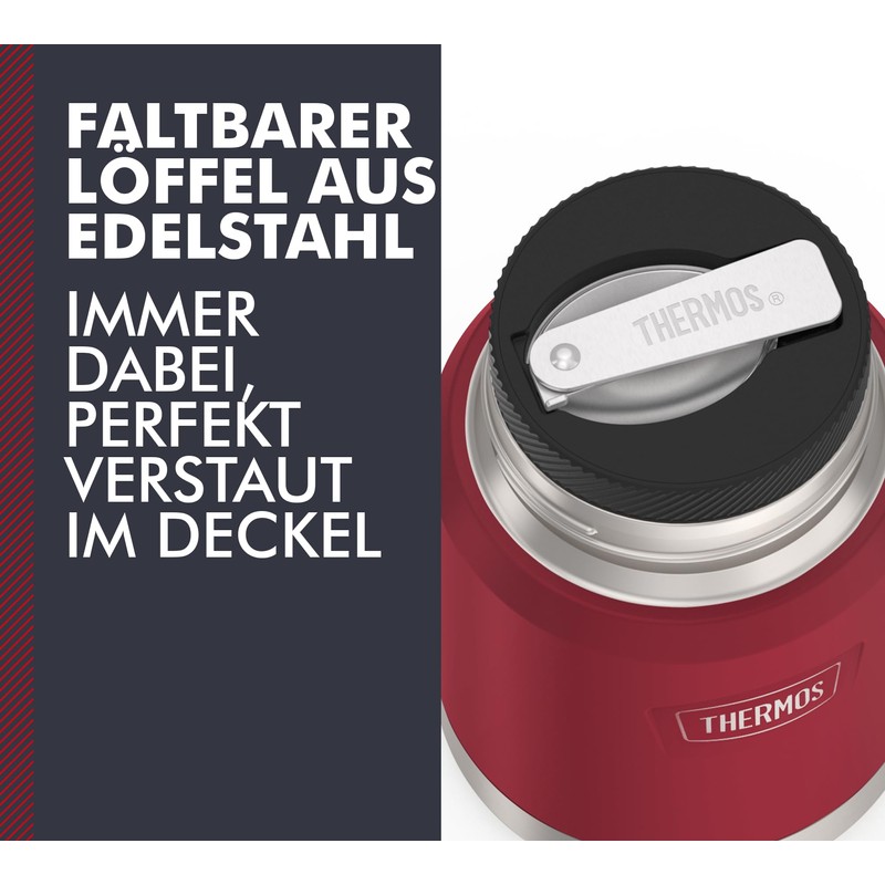Thermos ICON Food Jar 0.47 L, Red/Wild Berry Matt, Food