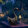 HONGLAND Solar Garden Statue Outdoor Swan Decor Bird Decor Lawn