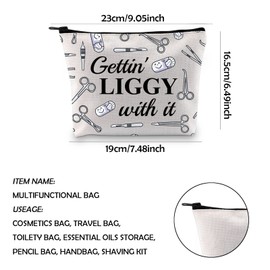 WCGXKO Surgical Technologist Gift Surgical Technologist Assistant Gift Gettin' Liggy with It Zipper Pouch Makeup Bag (LIGGY CA)