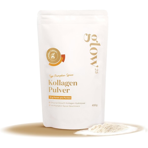 Glow25® Pumpkin Spice Collagen Powder [450g] - Collagen Hydrolysate -