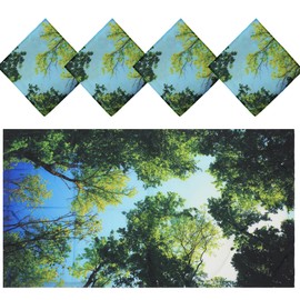 4 Pack Fluorescent Light Cover with 4 x 2 Feet Magnetic,DDFS Fluorescent Light Covers for ceiling lights magnetic Forest