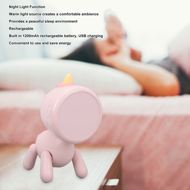Digital Kids Alarm Clock Rechargeable Cute Animal Children Electronic Clock