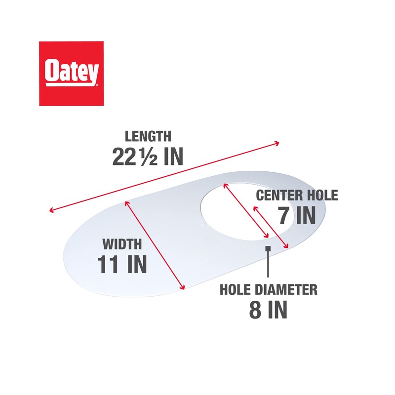 Oatey 31259 Round Nose Toilet Base Plate, White