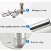 Piutouyar 2 Pcs Stainless Steel Wall Mount Ceiling Mount Pipe