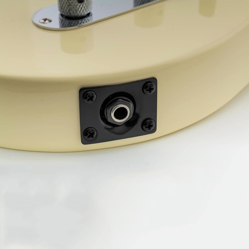 Rectangular Jack Plate for Electric Guitar Bass Black Output Socket