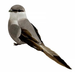 LWINGFLYER Northern Mockingbird Realistic Gray Artificial Birds Ornaments Feathered Bird Model for Decoration Arts & Crafts Photo Props Floral Arrangements Home Decor Figurines