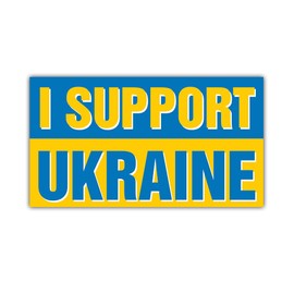 HOSALA Magnet (1Pcs - 7.5x4.5 in) I Support Ukraine Magnetic Bumper Sticker, Stand with Ukraine Truck Vehicle Decor, Ukraine Flag Trident Emblem Car Accessories, Ukrainian Gift for Family, Friends