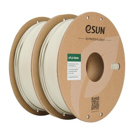 eSUN Matte PLA Filament 1.75mm, Matte 3D Printer PLA Filament, 1KG per Spool, 2 Spools 3D Printing Filament for 3D Printers, Milky White