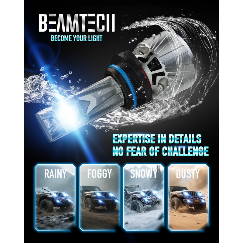BEAMTECH 9006 Bulb, Fit For 1987-2005 LeSabre, 1999-2004 S10, 1996-2023