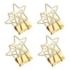 100 Pcs Binder Clips Star Shape Paper Clamps Hollow Long