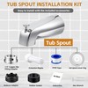 Dreyoo Diverter Tub Spout with Tub Spout Cover Ring, Universal