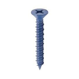 IMScrews 1/4" x 2-1/4" Blue Flat Head Concrete Screws for Anchoring in Concrete, High-Low Thread, Pack of 50