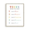 The Power of Thoughtful Words: Think Before You Speak Sign