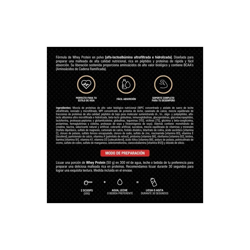 Whey Protein 1,750 Gr Alfa-lactoalbúmina Fnt Sabor Nuezavellana