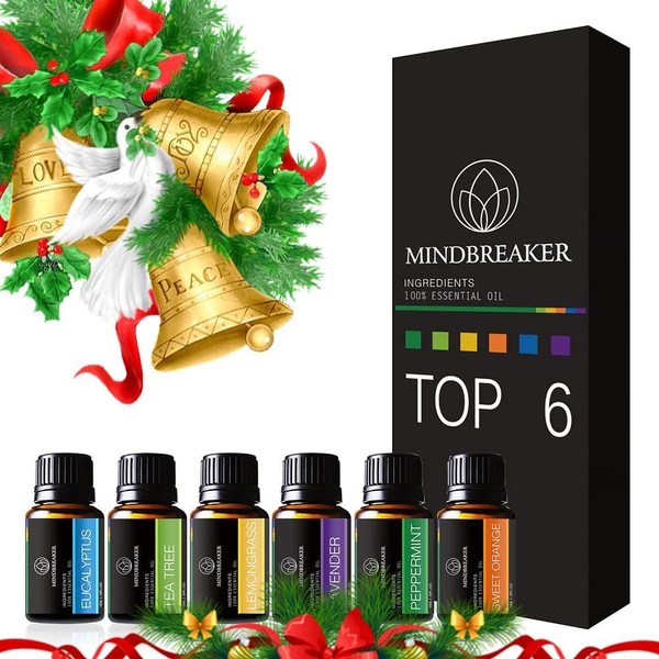 Highest Quality Essential Oils, Top 6 Essential Oils, Top Quality, Aromatherapy Humidifier Oils Kit, 100% Pure