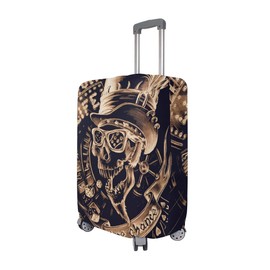 Moyyo Golden Skull Travel Luggage Cover Suitcase Protector Cover Elastic Washable Suitcase Cover Fits 18-20 inch Luggage