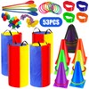 53 Pieces Outdoor Lawn Game Carnival Toss Game Set Potato