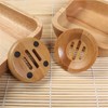 Kandid Bamboo Circular Soap Dish - Draining Soap Dish For