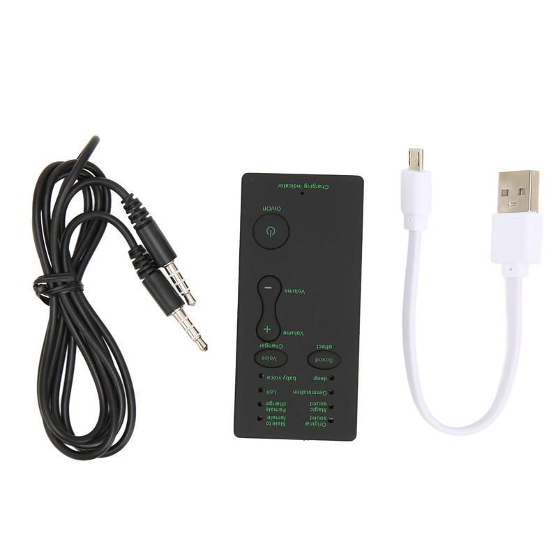 Voice Changer Portable Handheld 7 Modes Sound Card Voice Changer