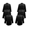 Chef Apparel Knot Button Chef Coat Multi Pack Black Color