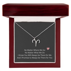 Birthday Gifts for Best Friends Zodiac Signs Gifts for Women Gemini Necklace for Her Birthday Gifts for Her Christmas Gifts Bestie All Zodiac Signs Luxury Box Polished Stainless Steel Aries