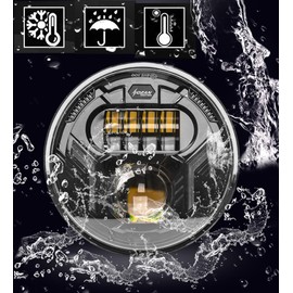 SINLIRU JK Headlights 7inch Round Led Headlight with High Low Beam White DRL Amber Turn Signals for Wrangler JK JKU TJ LJ CJ Front Head Light