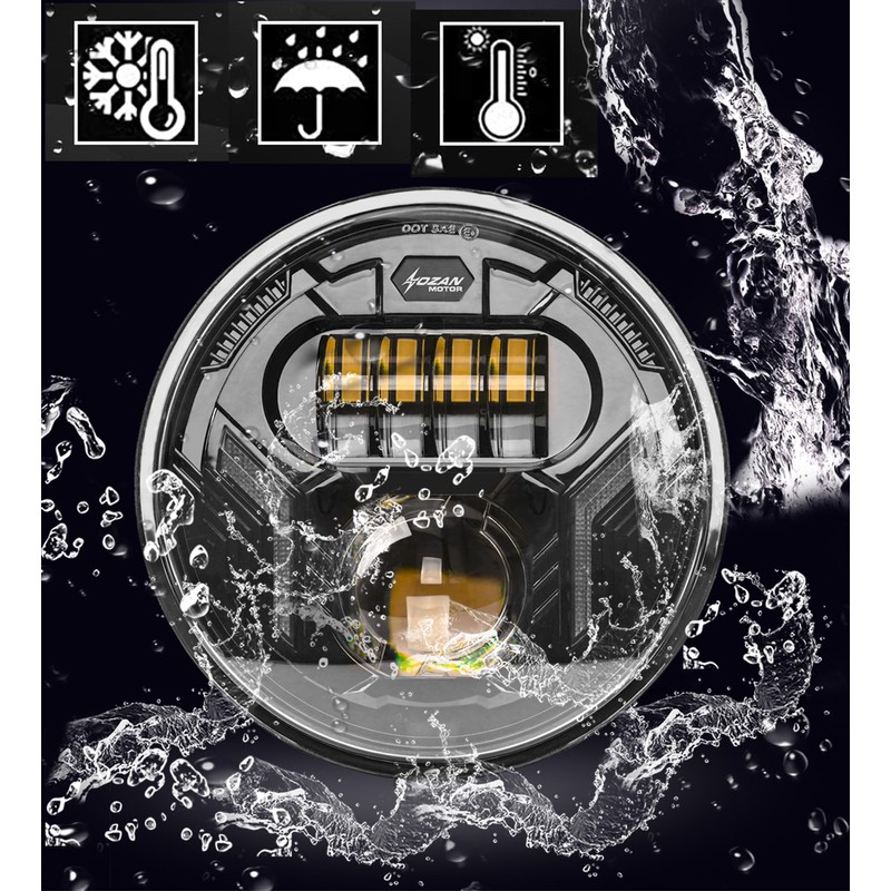 SINLIRU JK Headlights 7inch Round Led Headlight with High Low