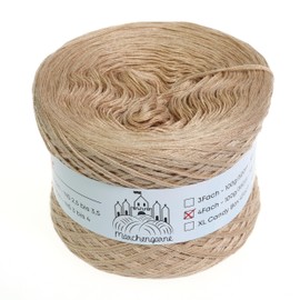Bobbel Plain 100 g - 380 m 4-Ply Bobbel Wool Colour Gradient Yarn Hand Knitting Yarn Knitting Crochet (Beige)