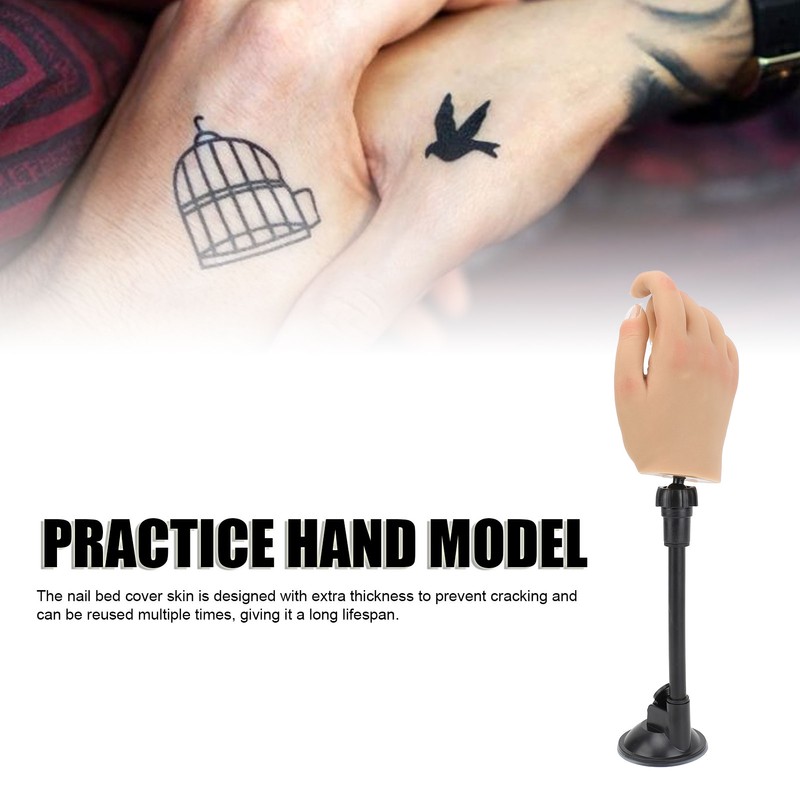 Nail Training Practice Hand Professional Bendable Silicone Female Mannequin Hand