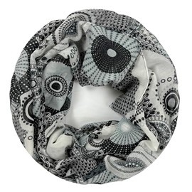 Van Der Rich ® - Loop Scarf with Pattern Tube Scarf - Women's, 18-black