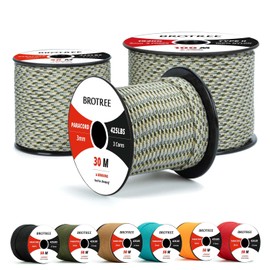 BROTREE 3mm Paracord 425 100% Nylon 100M Rope 3 Strands Type II Parachute Cord for Outdoor, Craft, DIY - 192kg Breaking Load (ACU (Army Combat Uniform))