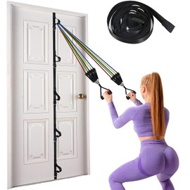 Door Anchor Strap for Resistance Bands, Portable Workout Resistance Band Door Anchors, Space Saving Easy Set Up Home Gym, Secure Multi Point Anchor Gym for Home Fitness(Bands Not Include)