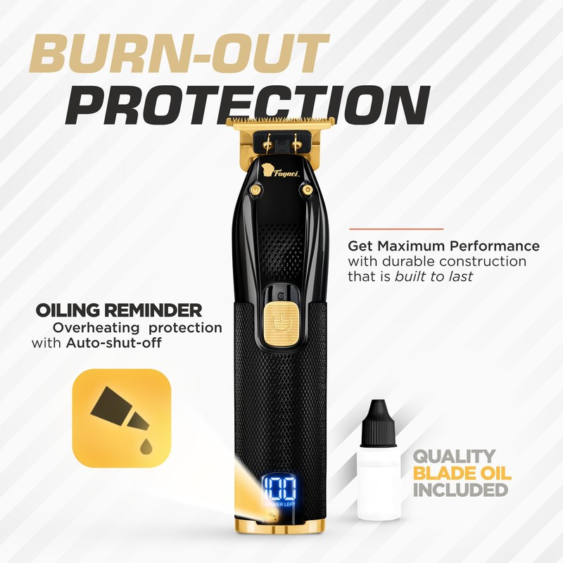 Fagaci Men's Hair Trimmer - Turbo Power with Precise Cutting,