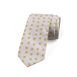 Ambesonne Men's Tie, Simplistic Tennis Balls, 3.7", Pale Pink Khaki