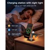 3 in 1 Wireless Charging Station, Wireless Charger with Night-Lamp
