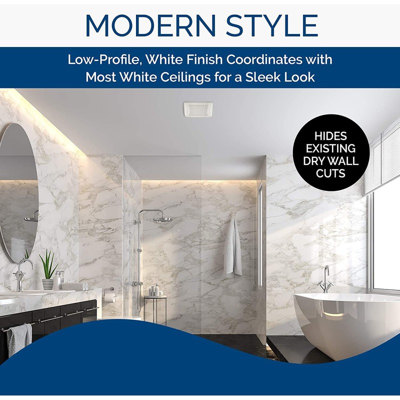 Broan-NuTone FGR101 Replacement Square Bathroom Ventilation Exhaust Fan Grille Cover,