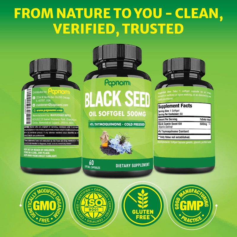 Premium Black Seed Oil Softgel Capsules - 2 Packs 60