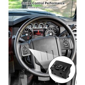Vaticas Cruise Control Switch Fit for Ford F-250 F-350 F-450 F-550 2011-2017, Replace SW-6770, Steering Wheel Control Module Buttons