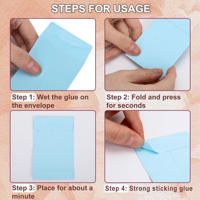 150 PCS 2.25"×3.5" Small Coin Envelopes