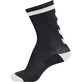 Hummel Unisex Elite Indoor Sock Low Socks, unisex_adult, Socks, 204043-2114, black/white, 39-42