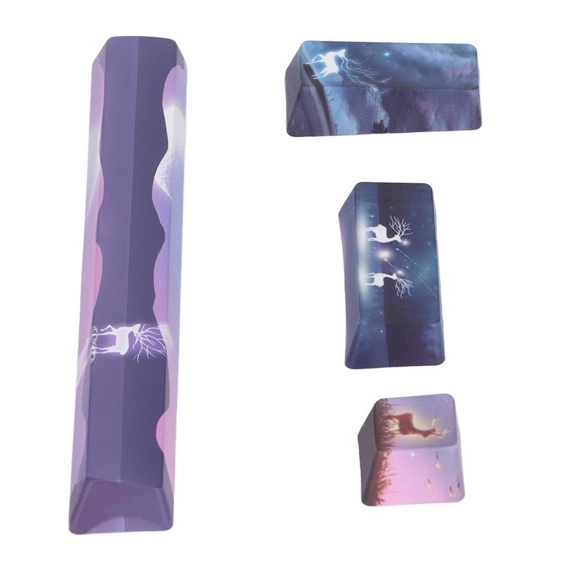 Keycap 4 Keys Elk Pattern Design Space ESC Enter Numpad