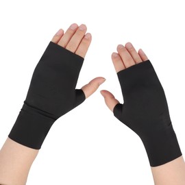 Holiberty Women Sun Protection Fingerless Gloves Summer Silky Cool Thin Cycling Gloves Stretch Touchscreen UV Driving Gloves for Ladies