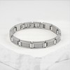 Feifuli Men's Stainless Steel Bracelet 7.5-8.9 Inches Solid Thick Chain