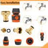 Universal Kitchen Hose Tap Connector Fitting Set,Outside Garden Tap Brass